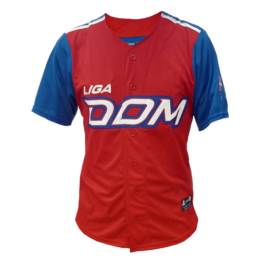 Men's Serie del Caribe 2024 Dominicana Official Jersey - Red / Royal