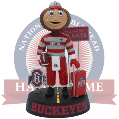 Ohio State Buckeyes Football Brutus Buckeye Welcome to Atlanta Bobblehead
