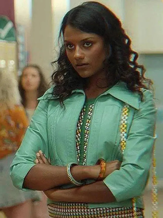 Olivia Hanan Sex Education Leather Jacket