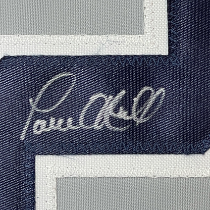 Framed Autographed/Signed Paul O'Neill 35x39 New York Grey Baseball Jersey JSA COA