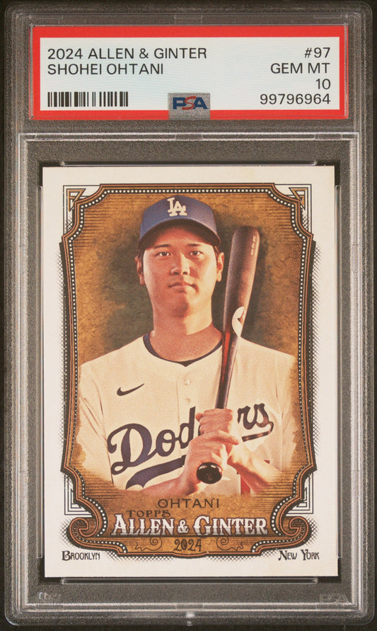 Graded 2024 Topps Allen & Ginter Shohei Ohtani #97 Baseball Card PSA 10 Gem Mint