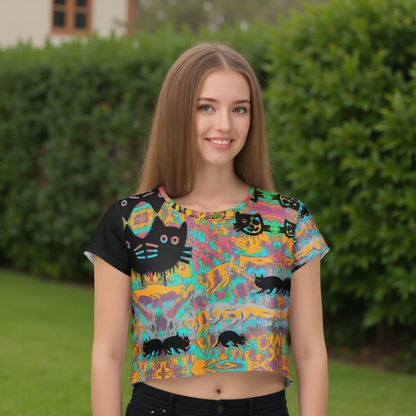 Only if you really LOVE CATS Crop Tee