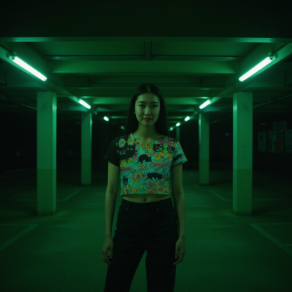 Only if you really LOVE CATS Crop Tee