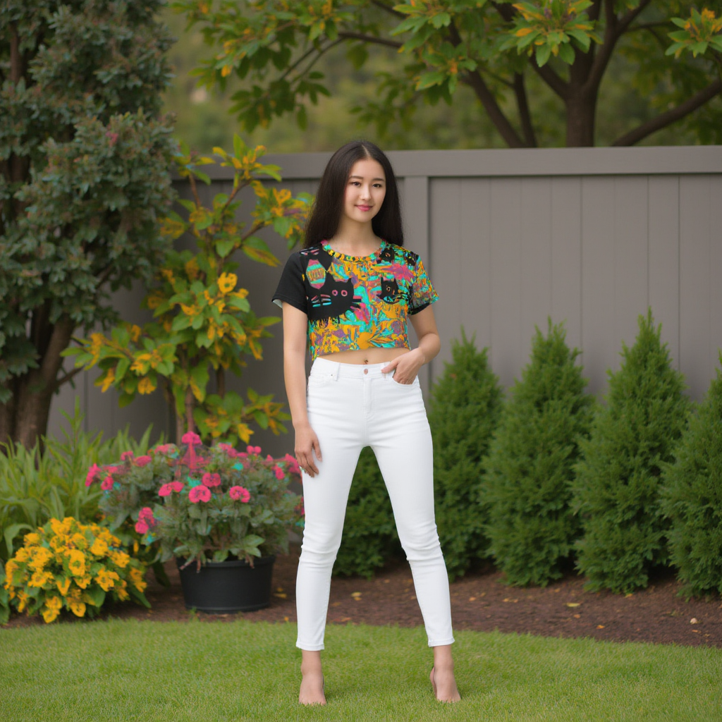 Only if you really LOVE CATS Crop Tee