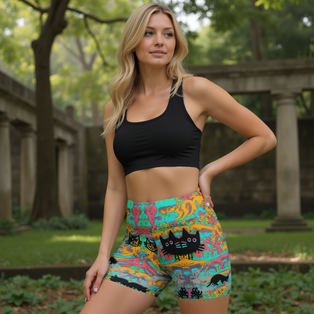 Only if you really LOVE CATS Yoga Shorts