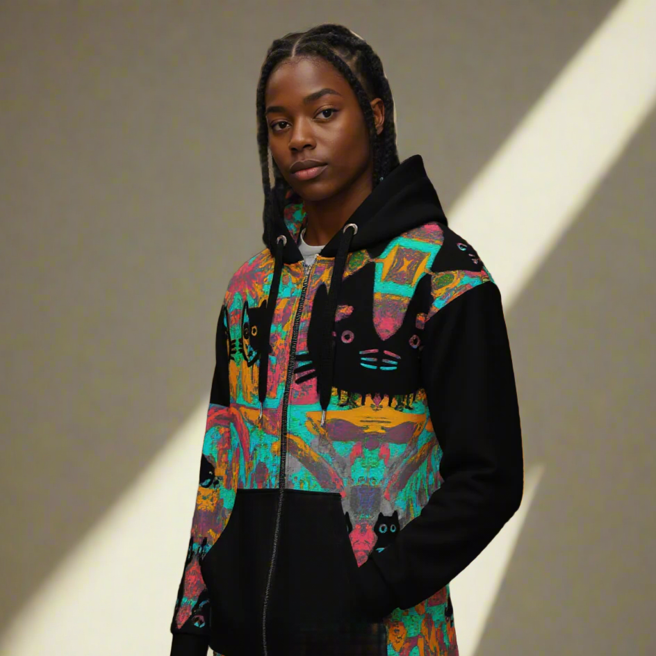 Only if you really LOVE CATS Unisex Zip Hoodie