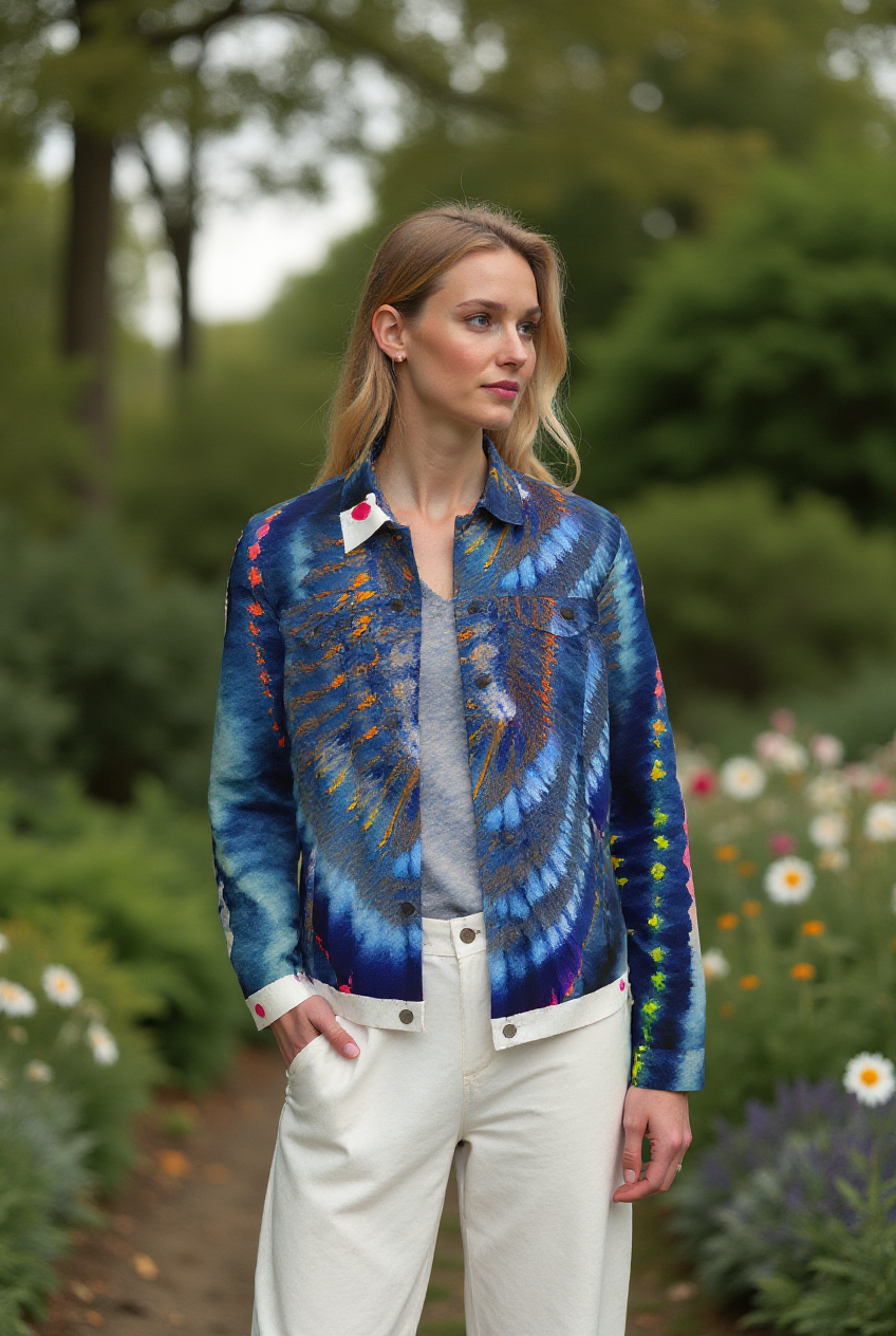 Oracle Rising Shibori Men's Jean Jacket