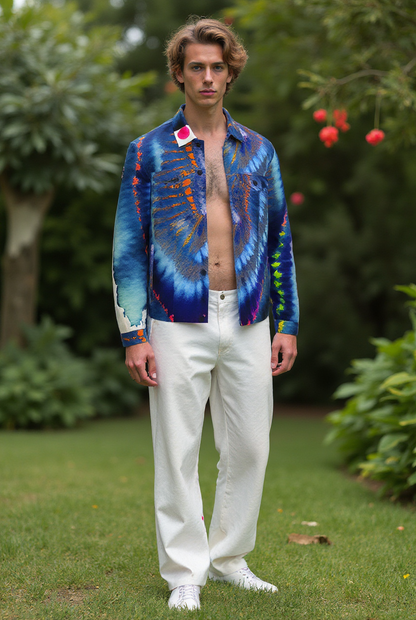 Oracle Rising Shibori Men's Jean Jacket