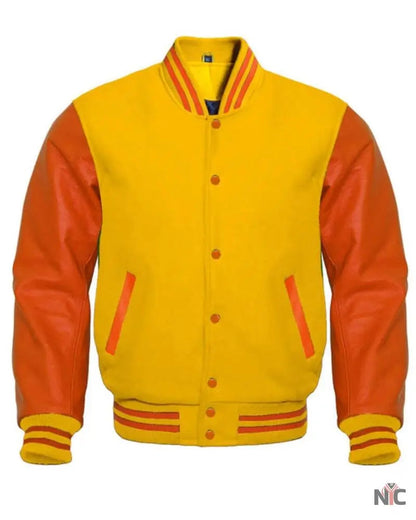 Orange And Yellow Varsity Jacket