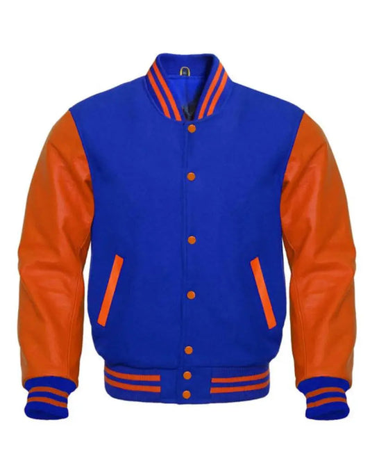 Orange And Blue Varsity Jacket
