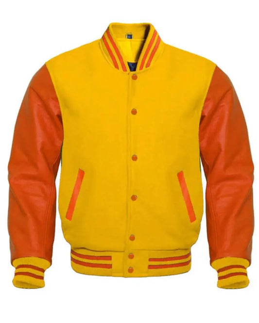 Orange And Yellow Varsity Jacket