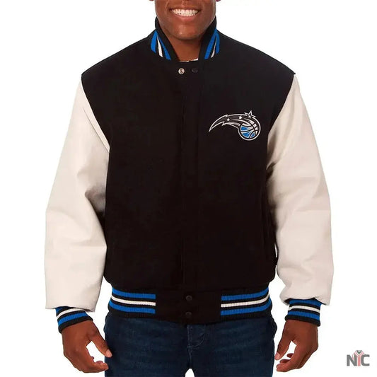 Orlando Magic Black and White Varsity Jacket