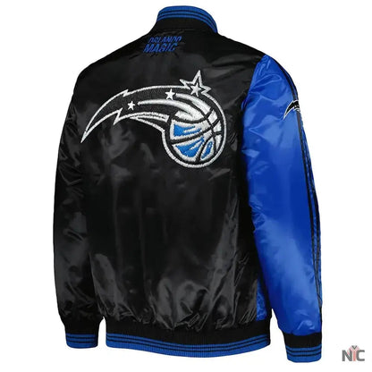 Orlando Magic Fast Break Blue and Black Satin Jacket