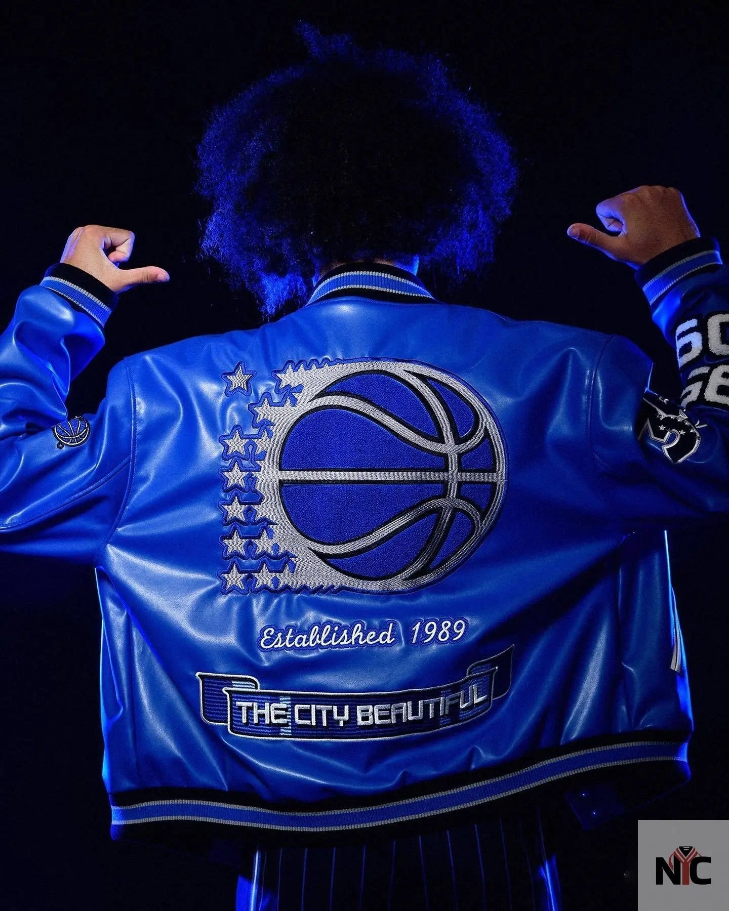 Orlando Magic Jeff Hamilton Blue Varsity Jacket