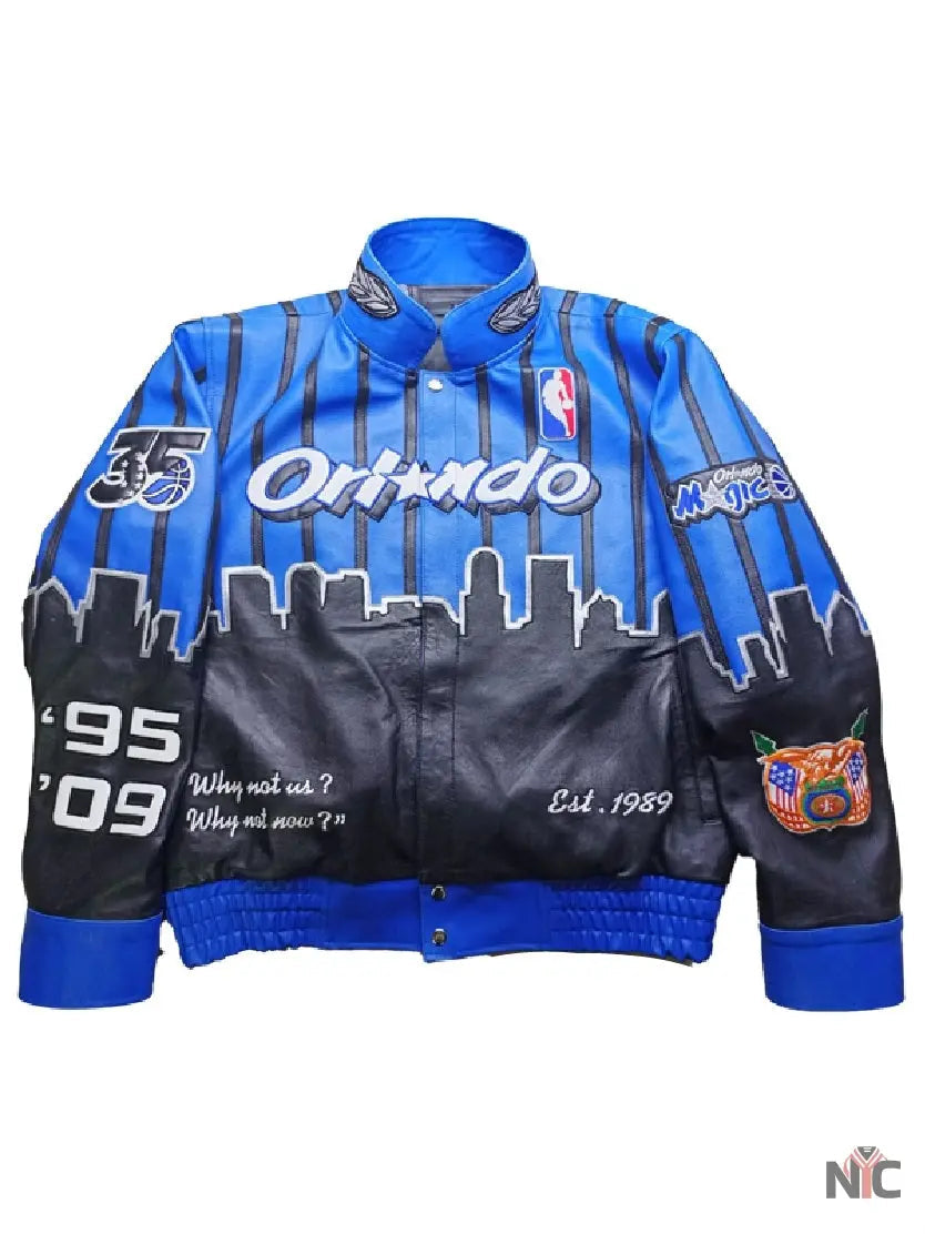 Orlando Magic x Jeff Hamilton NBA Blue Varsity Jacket