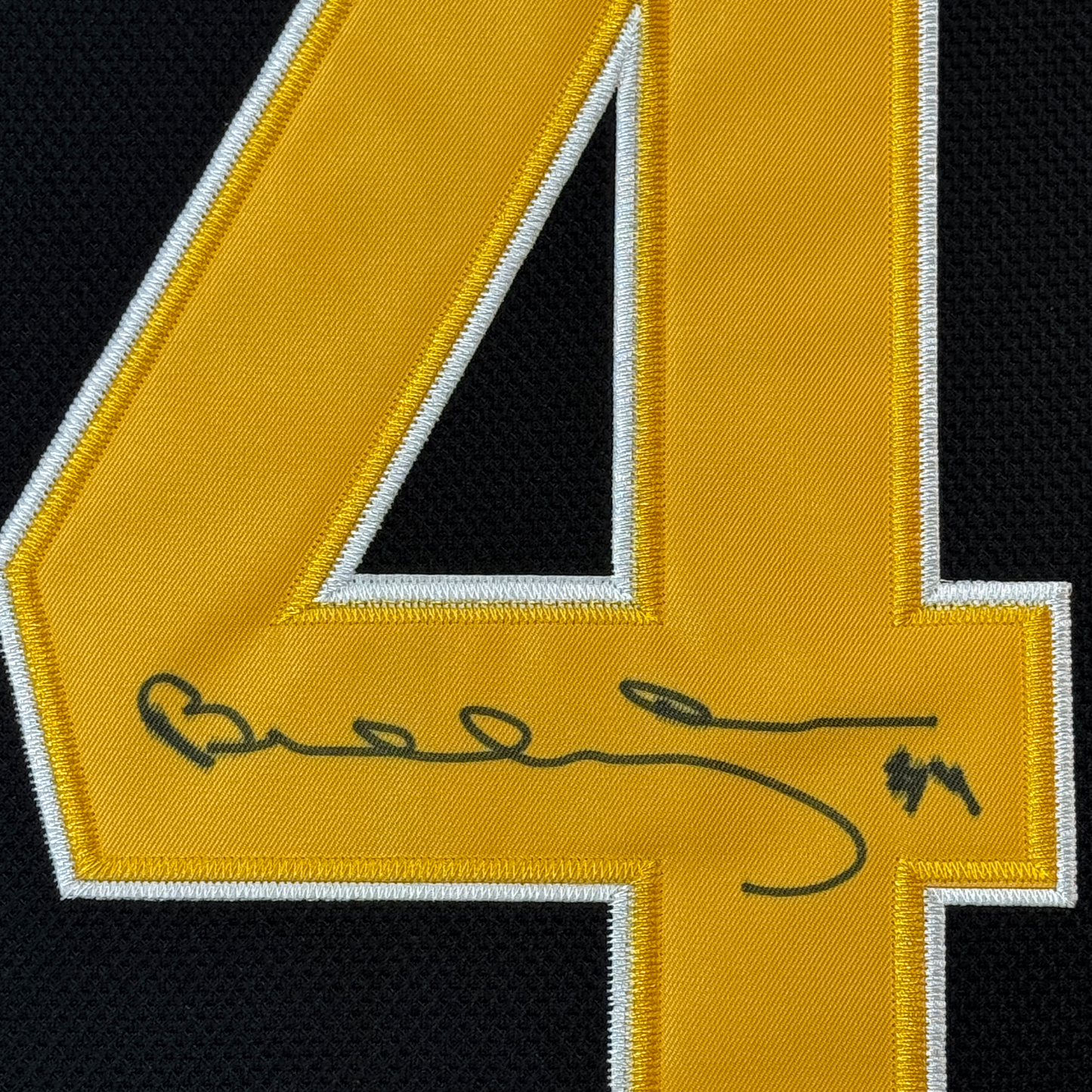 Framed Autographed/Signed Bobby Orr 35x39 Boston Bruins Black Hockey Jersey Fanatics COA