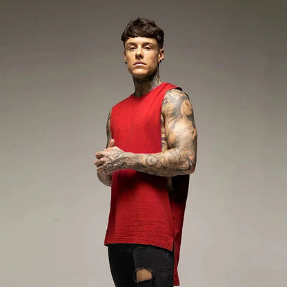 Oversize Cut Off Sleeveless Shirt