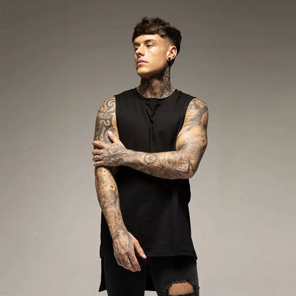 Oversize Cut Off Sleeveless Shirt