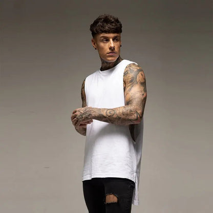 Oversize Cut Off Sleeveless Shirt
