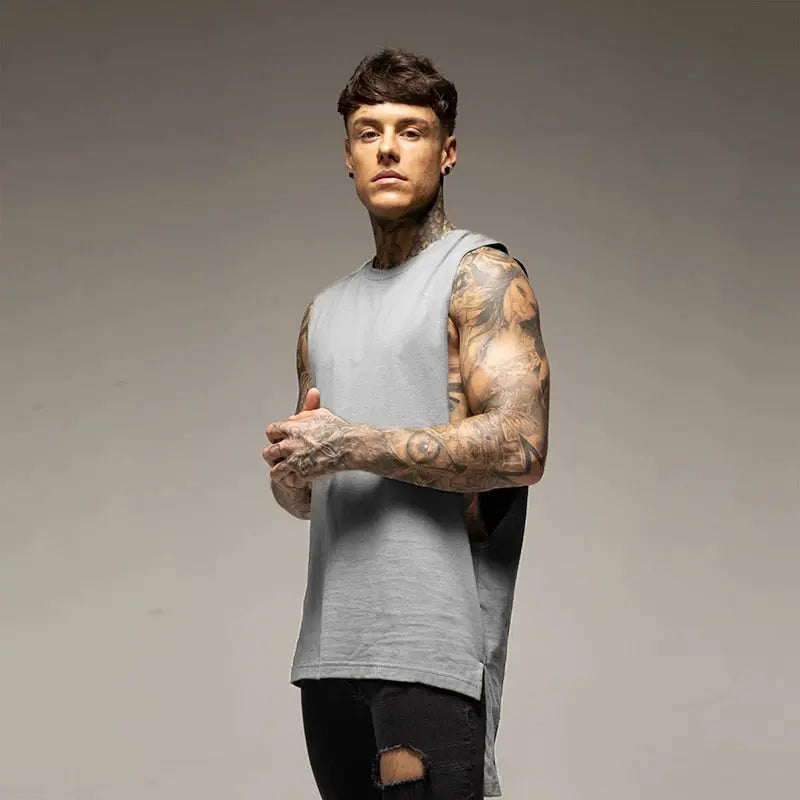 Oversize Cut Off Sleeveless Shirt