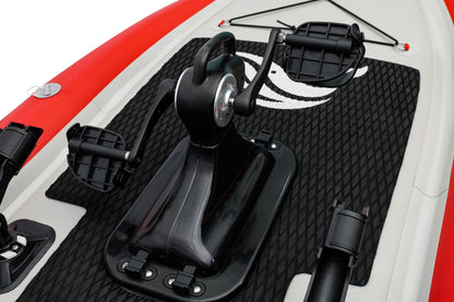 Nautiqua | ARUBA | Deluxe Paddleboard Fishing Pedal Kayak | Red