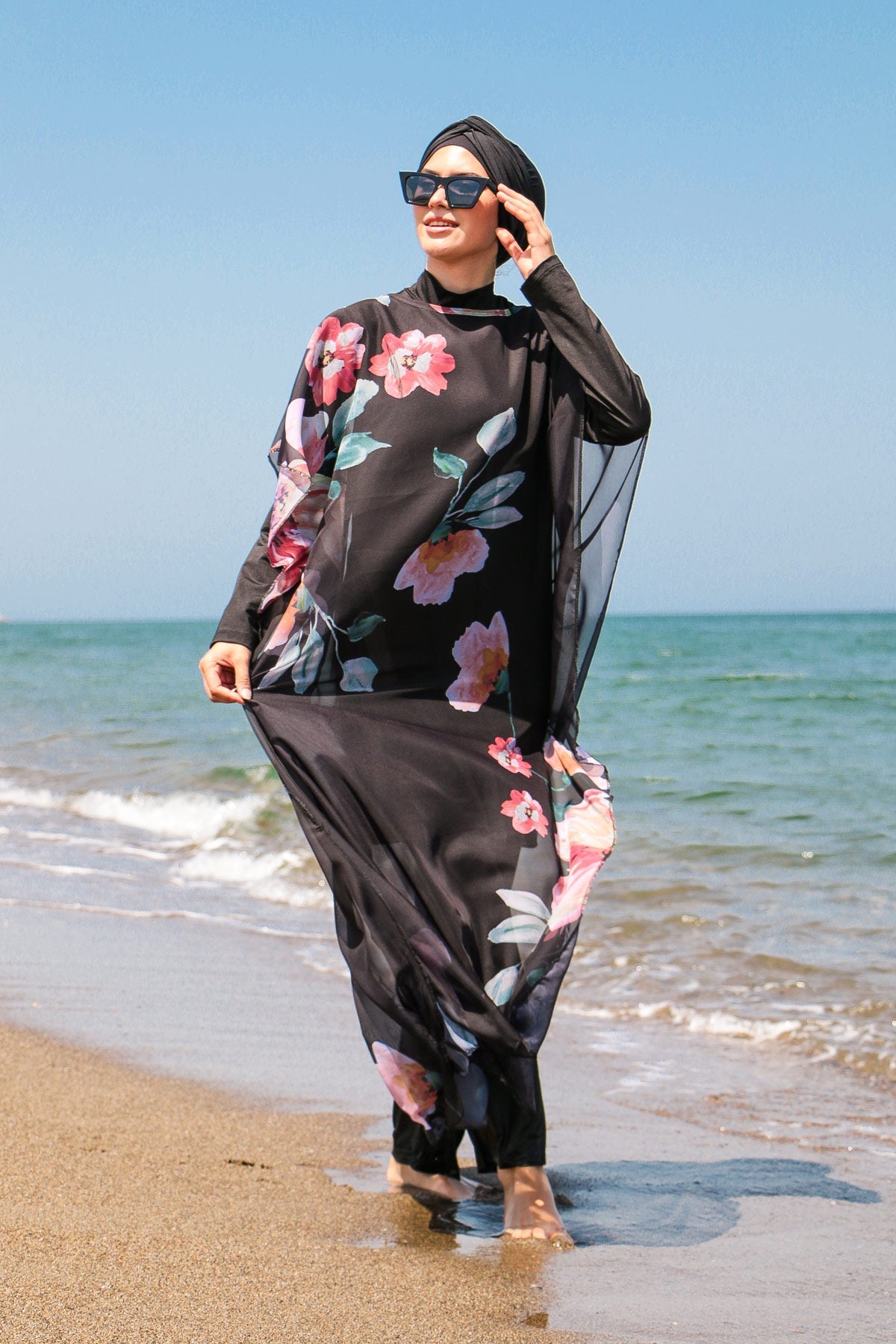 Black Pareo Kimono P2104