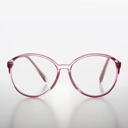 Round Oversized Clear Women's Clear Lens Glasses - Virginia