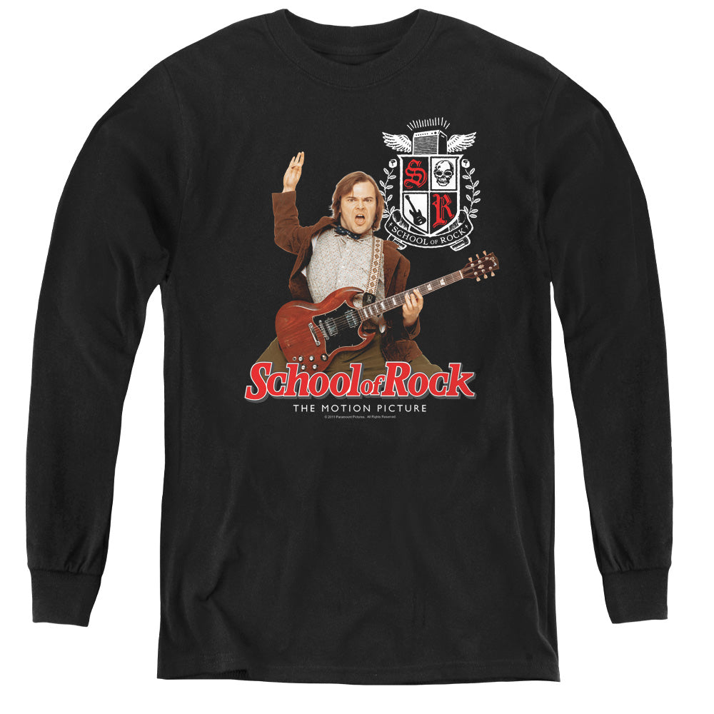 School Of Rock The Teacher Is In Long Sleeve Kids Youth T Shirt Black Officially Licensed