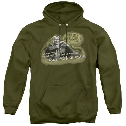 Ferris Bueller Mr. Rooney Mens Hoodie Military Green Officially Licensed