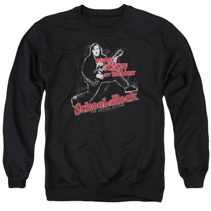 School Of Rock Rockin Mens Crewneck Sweatshirt Black Officially Licensed