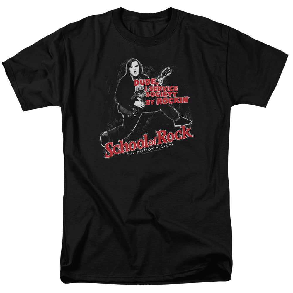 School Of Rock Rockin Mens T Shirt Black Officially Licensed