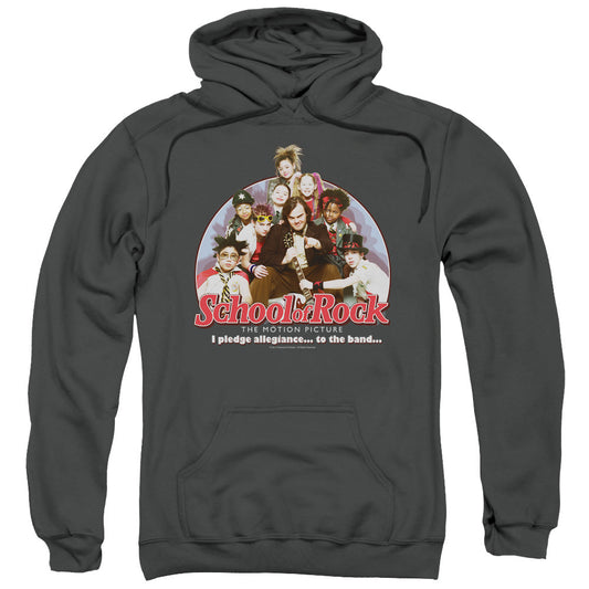School Of Rock I Pledge Allegiance Mens Hoodie Charcoal Officially Licensed