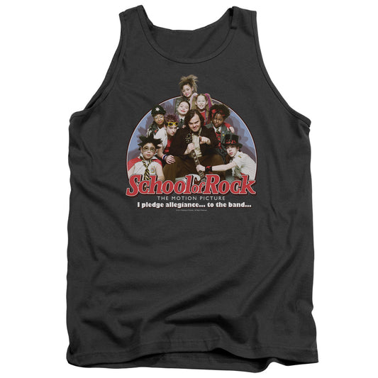 School Of Rock I Pledge Allegiance Mens Tank Top Shirt Charcoal Officially Licensed