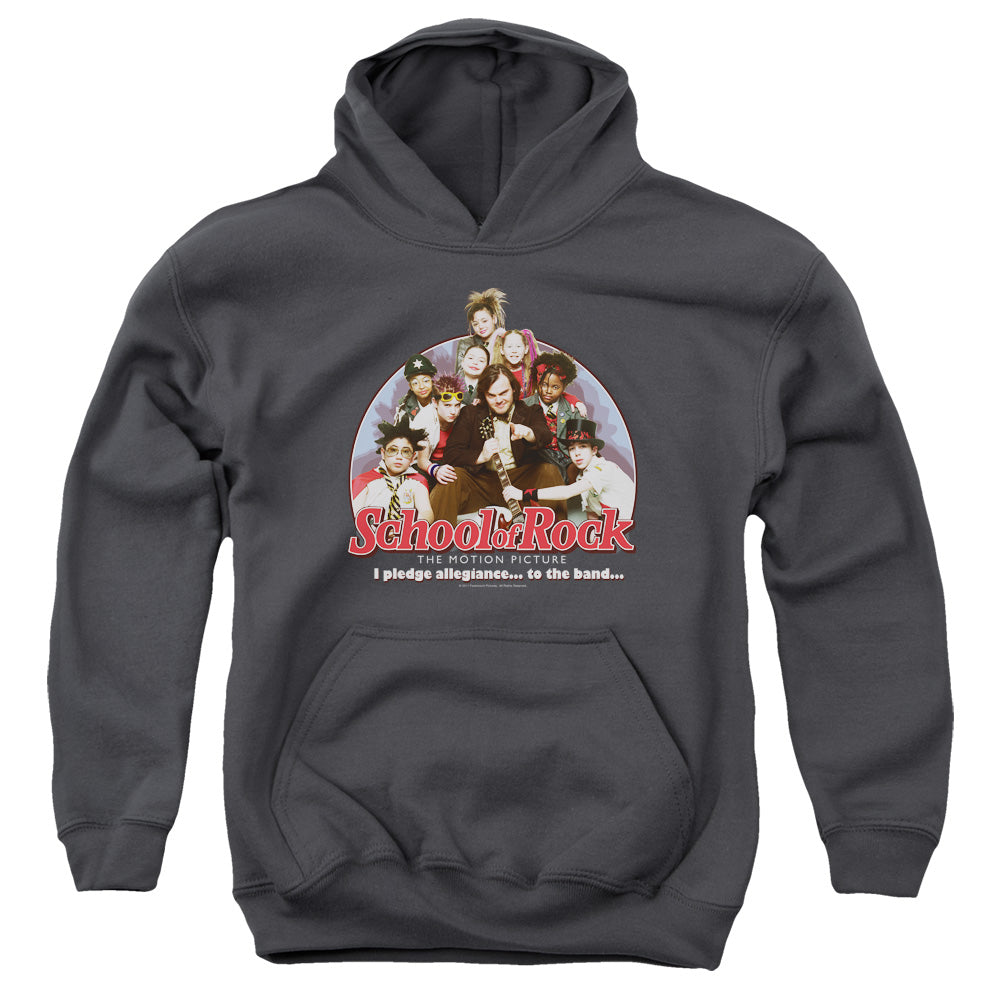 School Of Rock I Pledge Allegiance Kids Youth Hoodie Charcoal Officially Licensed