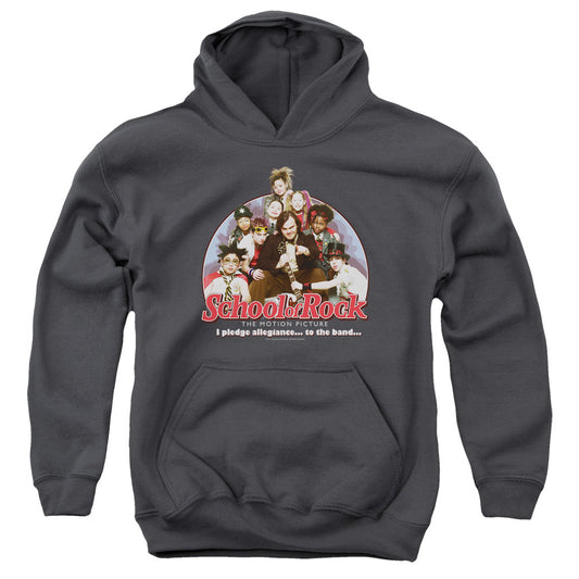 School Of Rock I Pledge Allegiance Kids Youth Hoodie Charcoal Officially Licensed