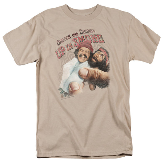 Up In Smoke Rolled Up Mens T Shirt Sand Officially Licensed