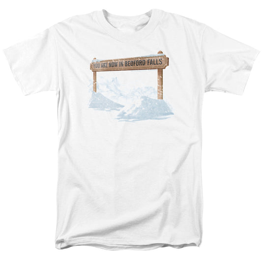 Its A Wonderful Life Bedford Falls Mens T Shirt White Officially Licensed