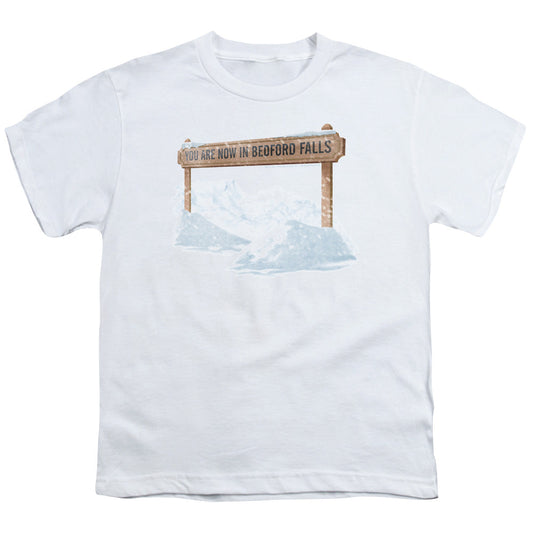 Its A Wonderful Life Bedford Falls Kids Youth T Shirt White Officially Licensed