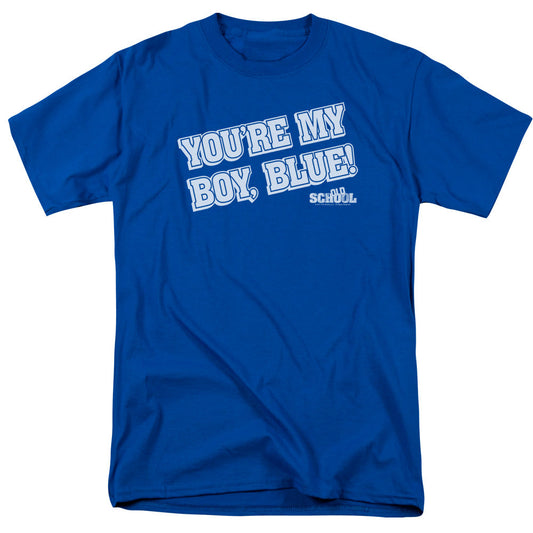 Old School My Boy Blue Mens T Shirt Royal Blue Officially Licensed