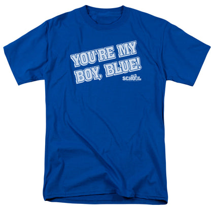Old School My Boy Blue Mens T Shirt Royal Blue Officially Licensed