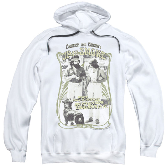 Up In Smoke Labrador Mens Hoodie White Officially Licensed