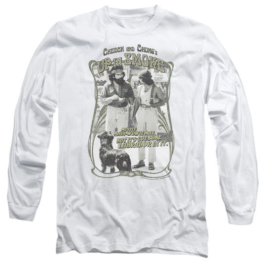 Up In Oke Labrador Mens Long Sleeve Shirt White Officially Licensed