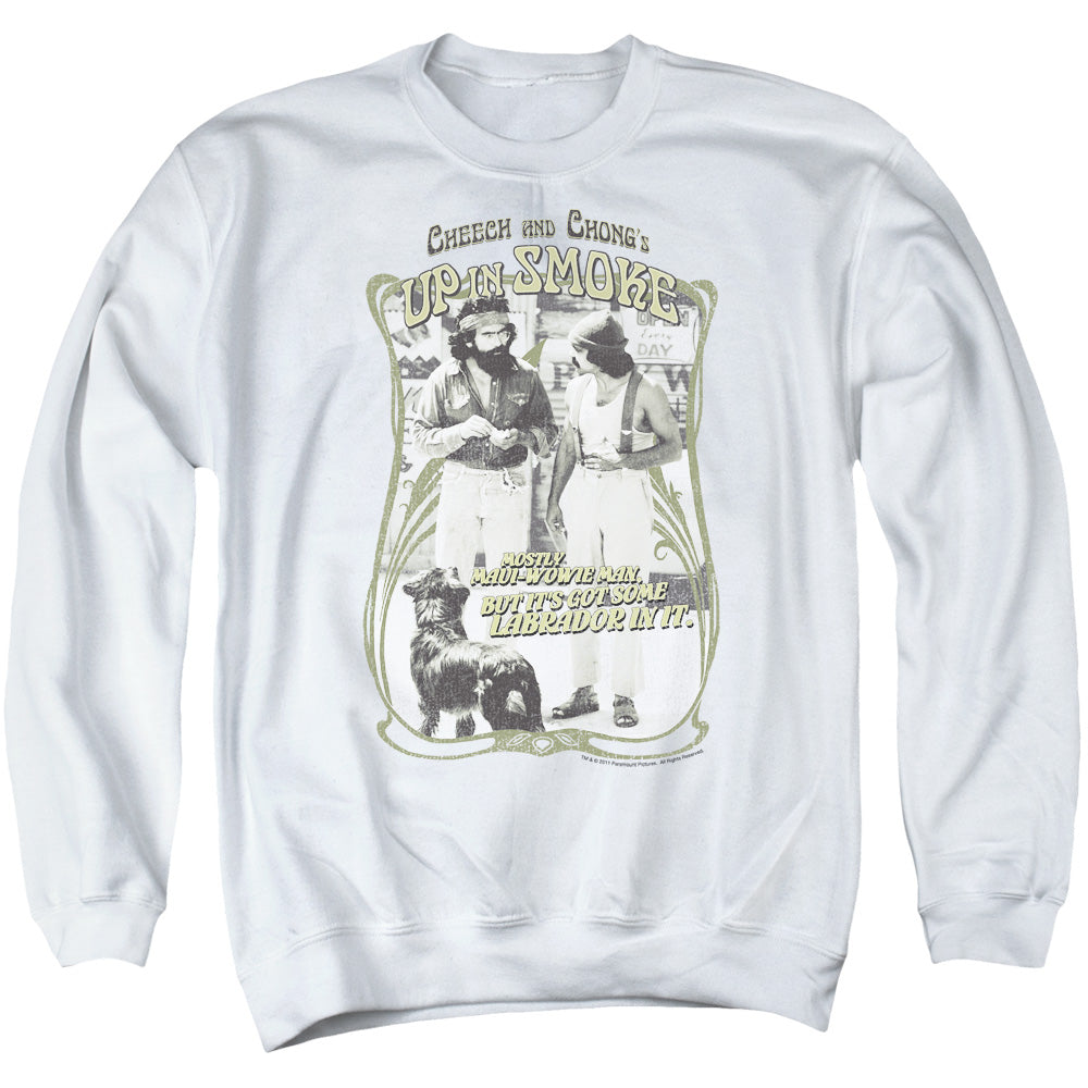 Up In Oke Labrador Mens Crewneck Sweatshirt White Officially Licensed