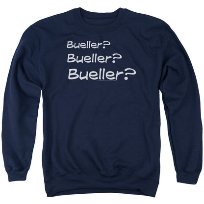 Ferris Bueller Bueller? Mens Crewneck Sweatshirt Navy