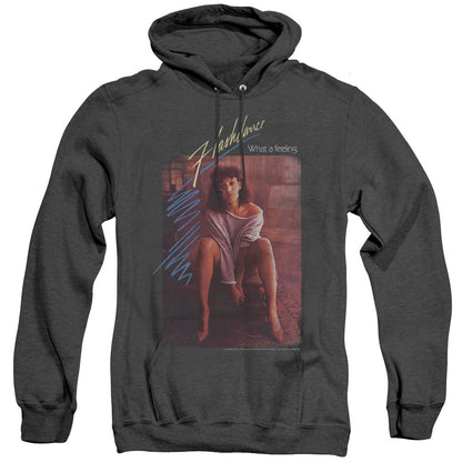 Flashdance Title Mens Heather Hoodie Black Officially Licensed