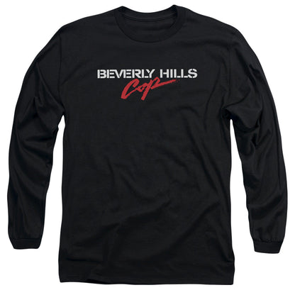 Beverly Hills Cop Logo Mens Long Sleeve Shirt Black Officially Licensed Officially Licensed
