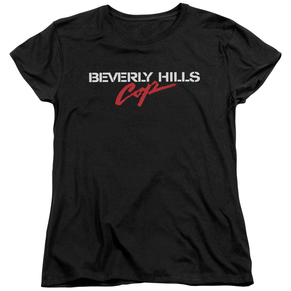 Beverly Hills Cop Logo Womens T Shirt Black Officially Licensed