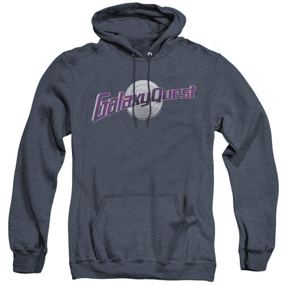 Galaxy Quest Logo Mens Heather Hoodie Navy Officially Licensed