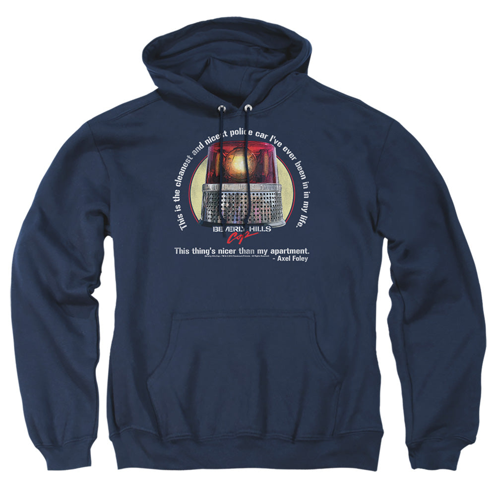 Beverly Hills Cop Nicest Police Car Mens Hoodie Navy Officially Licensed