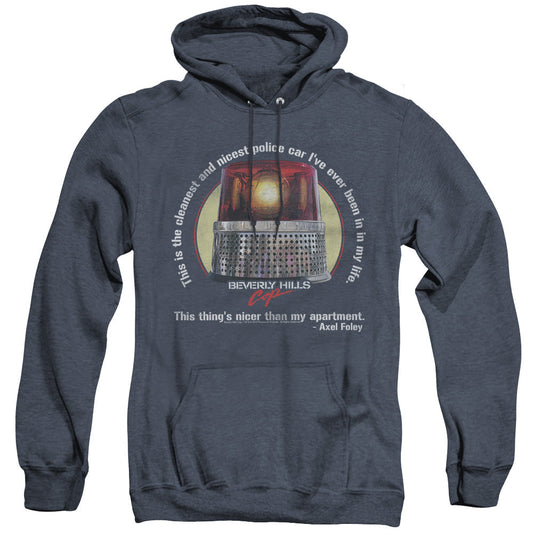 Beverly Hills Cop Incest Police Car Heather Mens Hoodie Navy Blue Officially Licensed